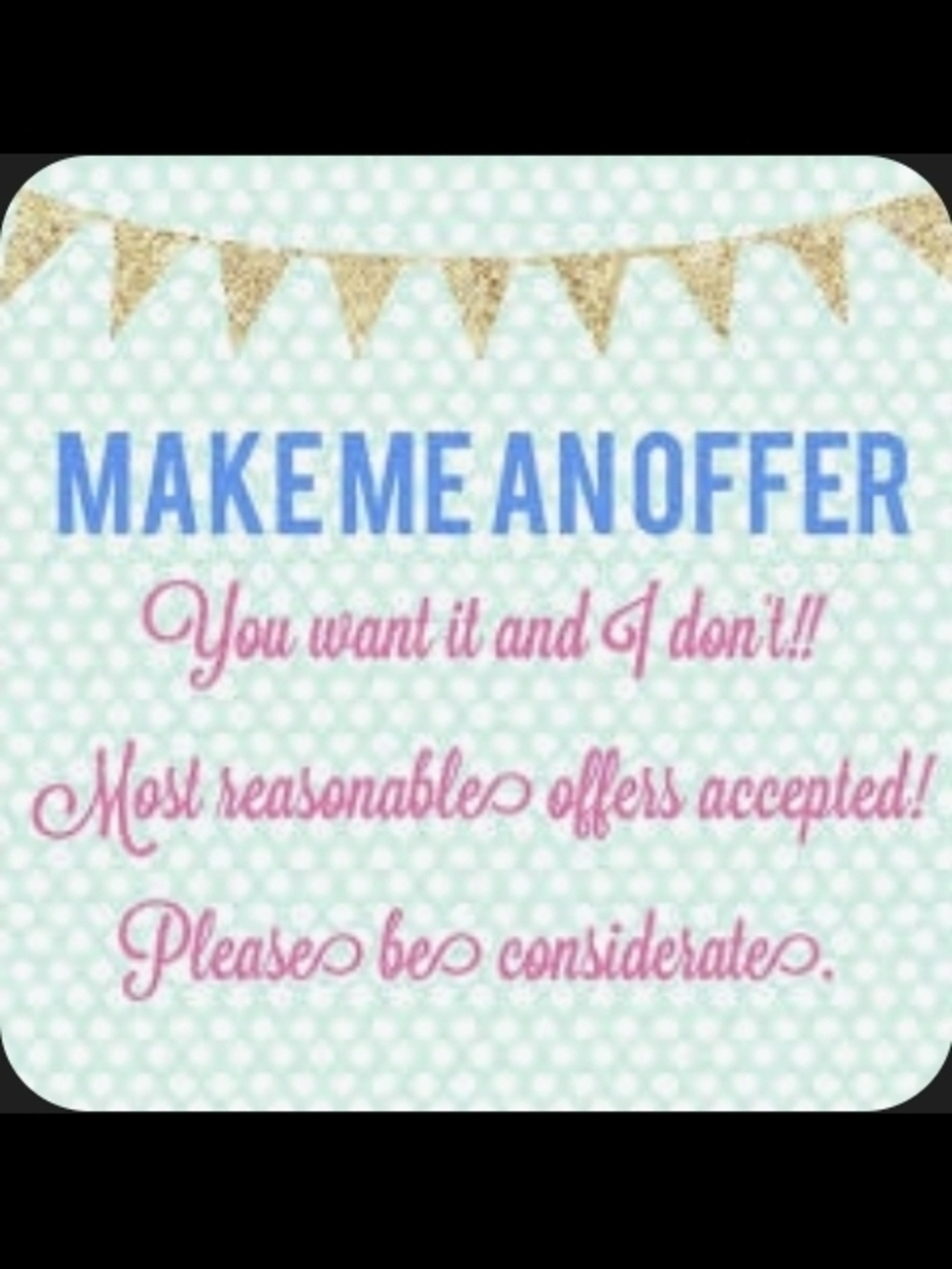 Make Me An Offer - Blue & Pink